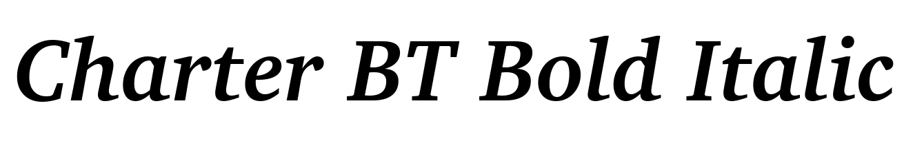 Charter BT Bold Italic
